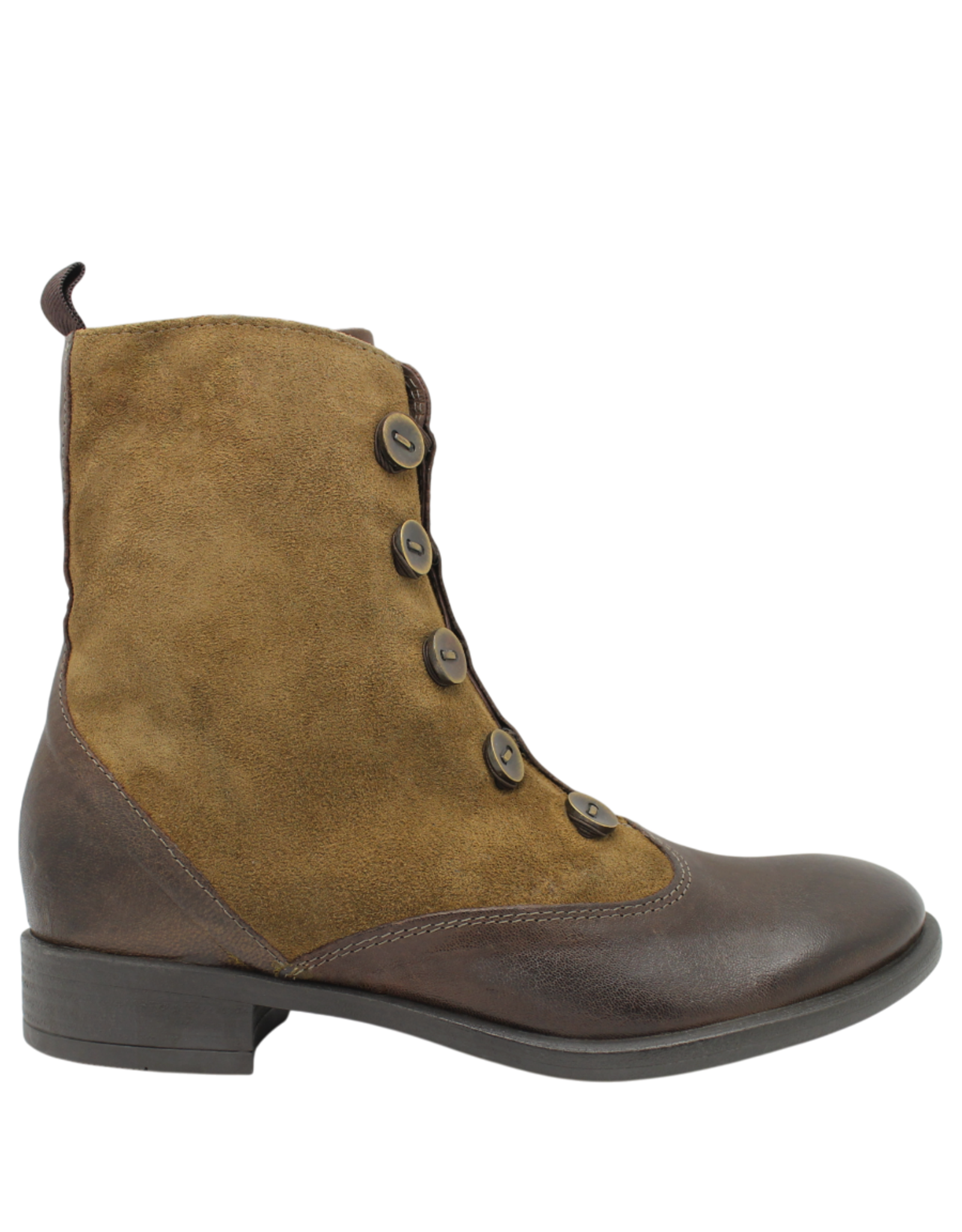 Anise Anise AS6I  Brown With Suede Toggle +Silver Button Detail Rome