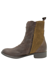 Anise Anise AS6I  Brown With Suede Toggle +Silver Button Detail Rome