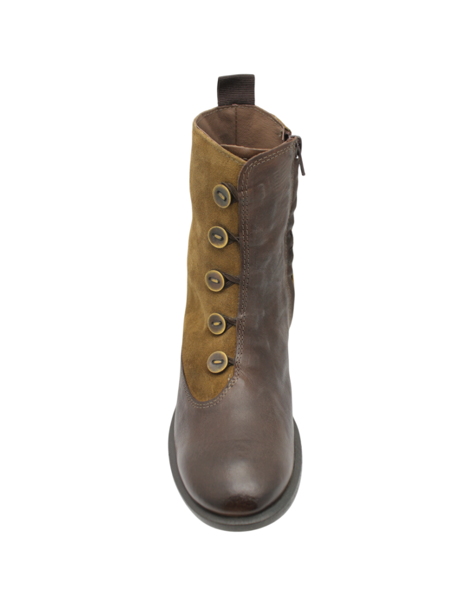 Anise Anise AS6I  Brown With Suede Toggle +Silver Button Detail Rome