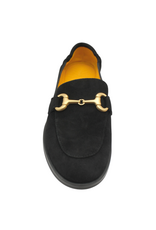 MaraBini MaraBini M15A Black Suede Loafer With Bit 1046