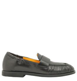 MaraBini MaraBini M14E Black Flat Ruched Loafer 1047