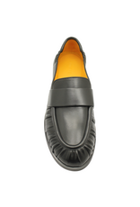 MaraBini MaraBini M14E Black Flat Ruched Loafer 1047