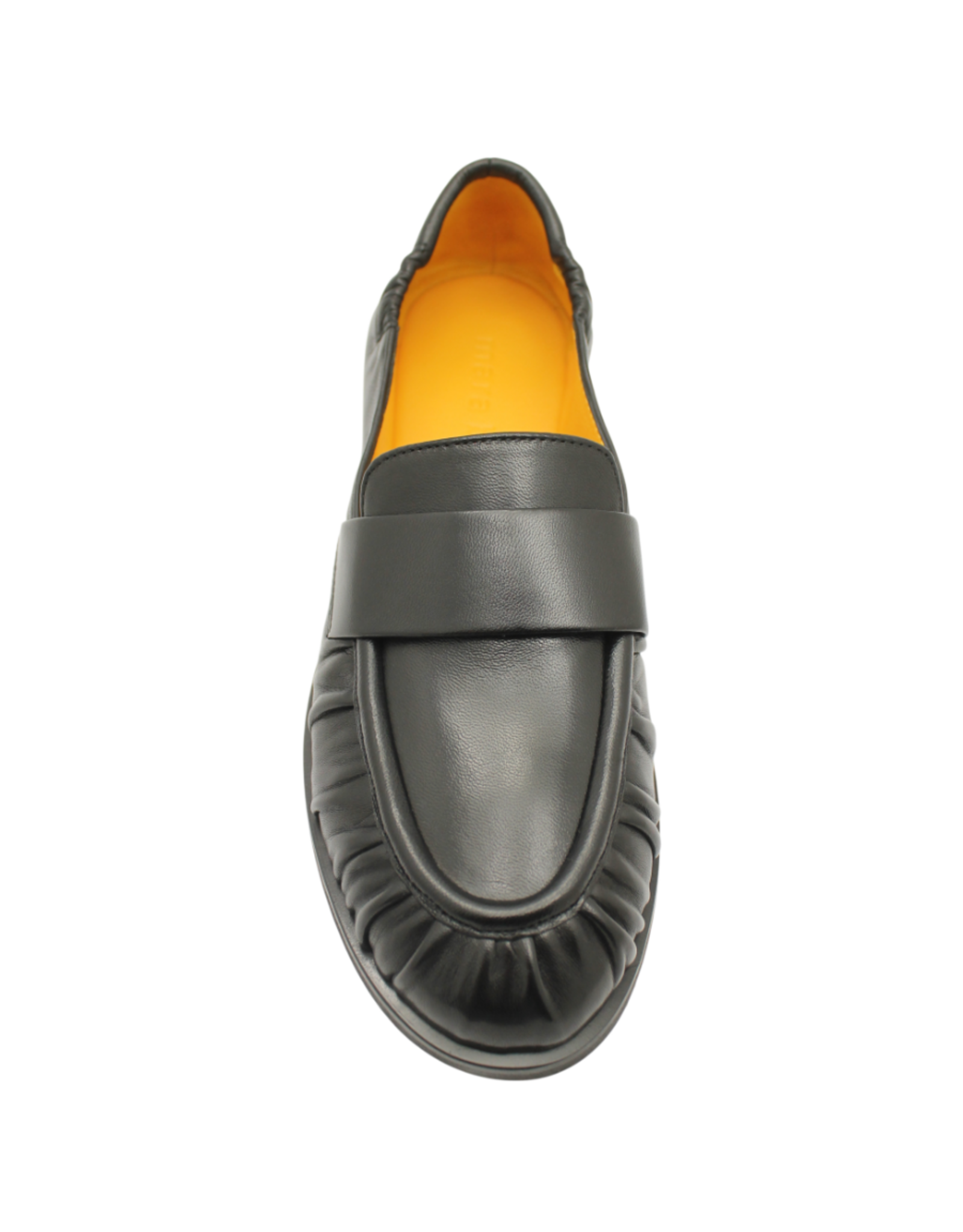 MaraBini MaraBini M14E Black Flat Ruched Loafer 1047