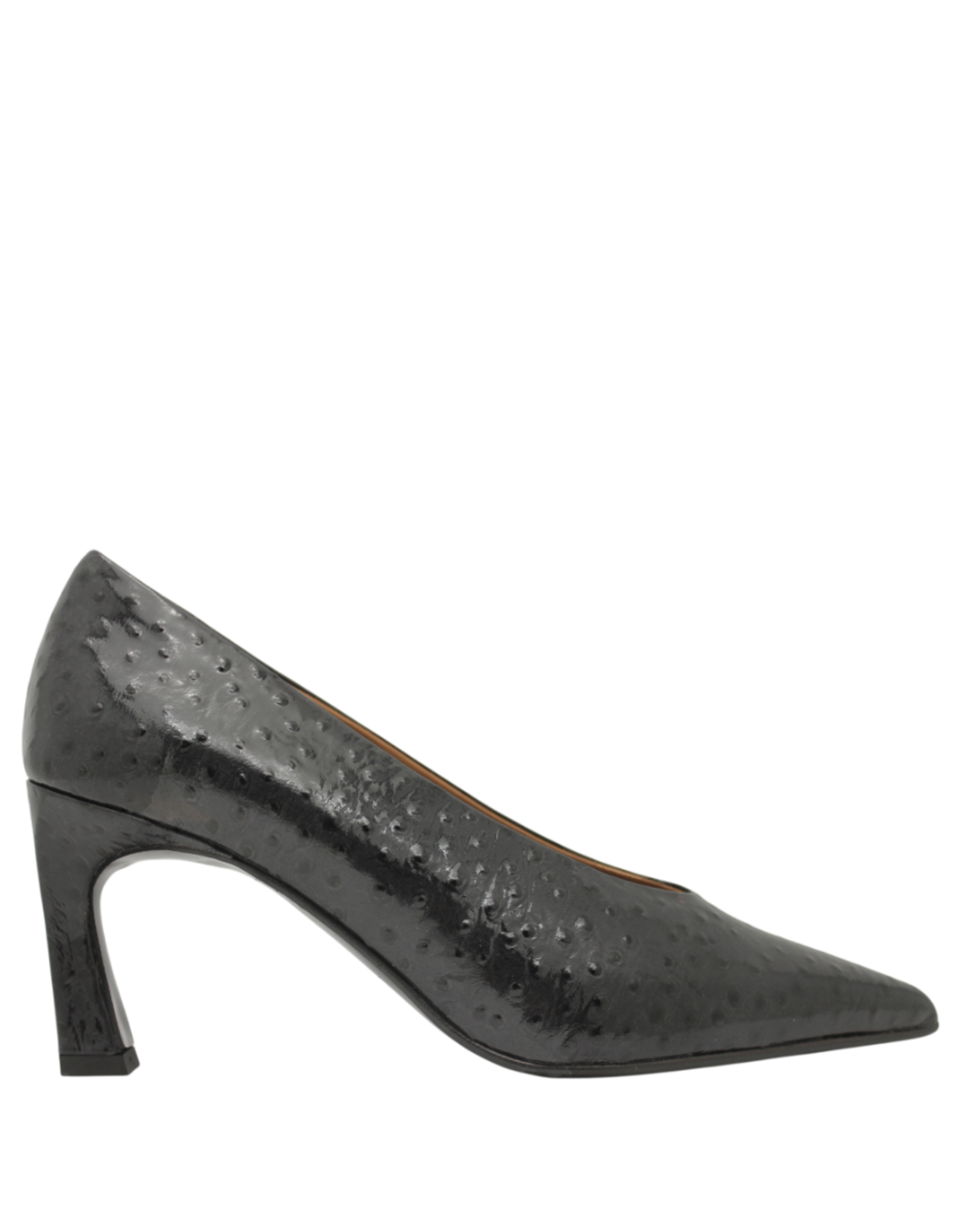MissT MissT MT1S Black Glaze Ostrich Pump Larsa
