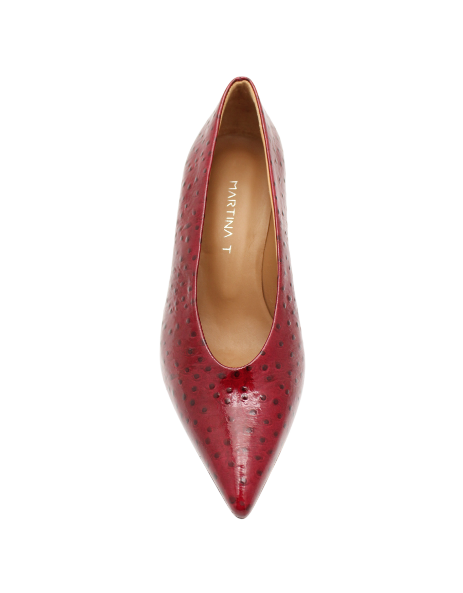 MissT MissT MT1R Red Glaze Ostrich Pump Larsa