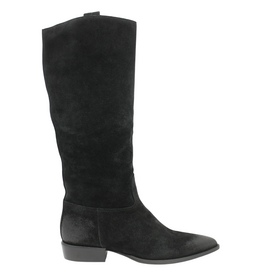 Mimmu Mimmu MM1B Black Suede Slouch Boot Lola