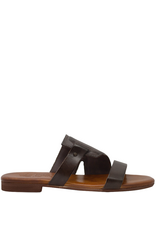 Nuova Nuova N3B Brown Asymetric Flat Mule Bella