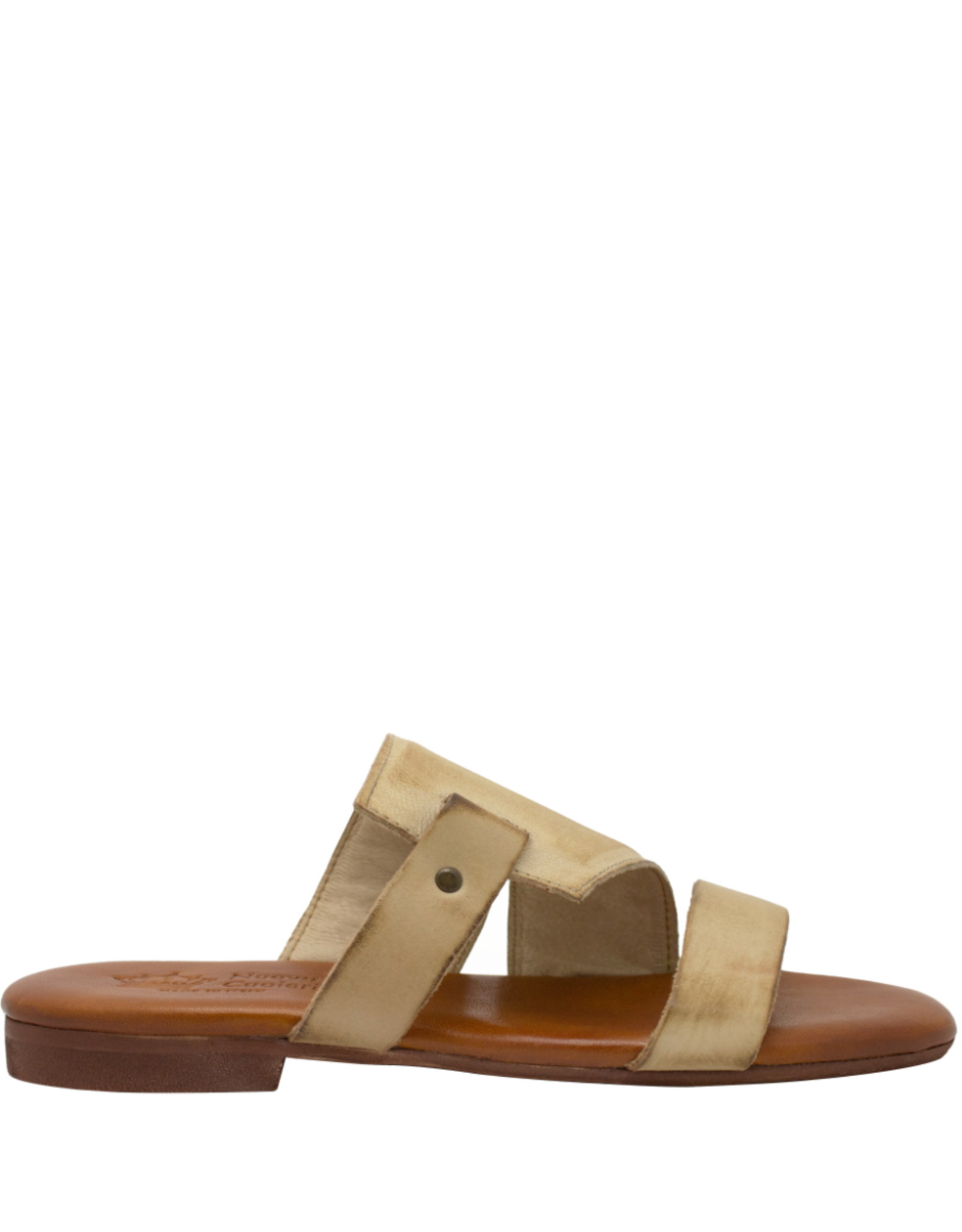 Nuova Nuova N3A Ivory Asymetric Flat Mule Bella