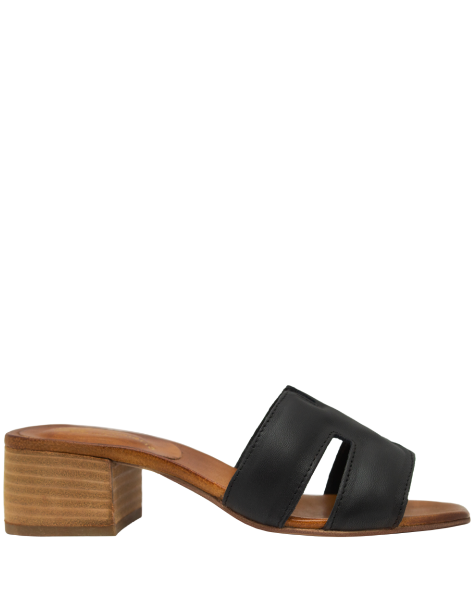 Nuova Nuova N4C Black Mule Block Heel Mona
