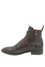 King King K2 Brown Flat Ankle Boot With Nappa Stretch 5544