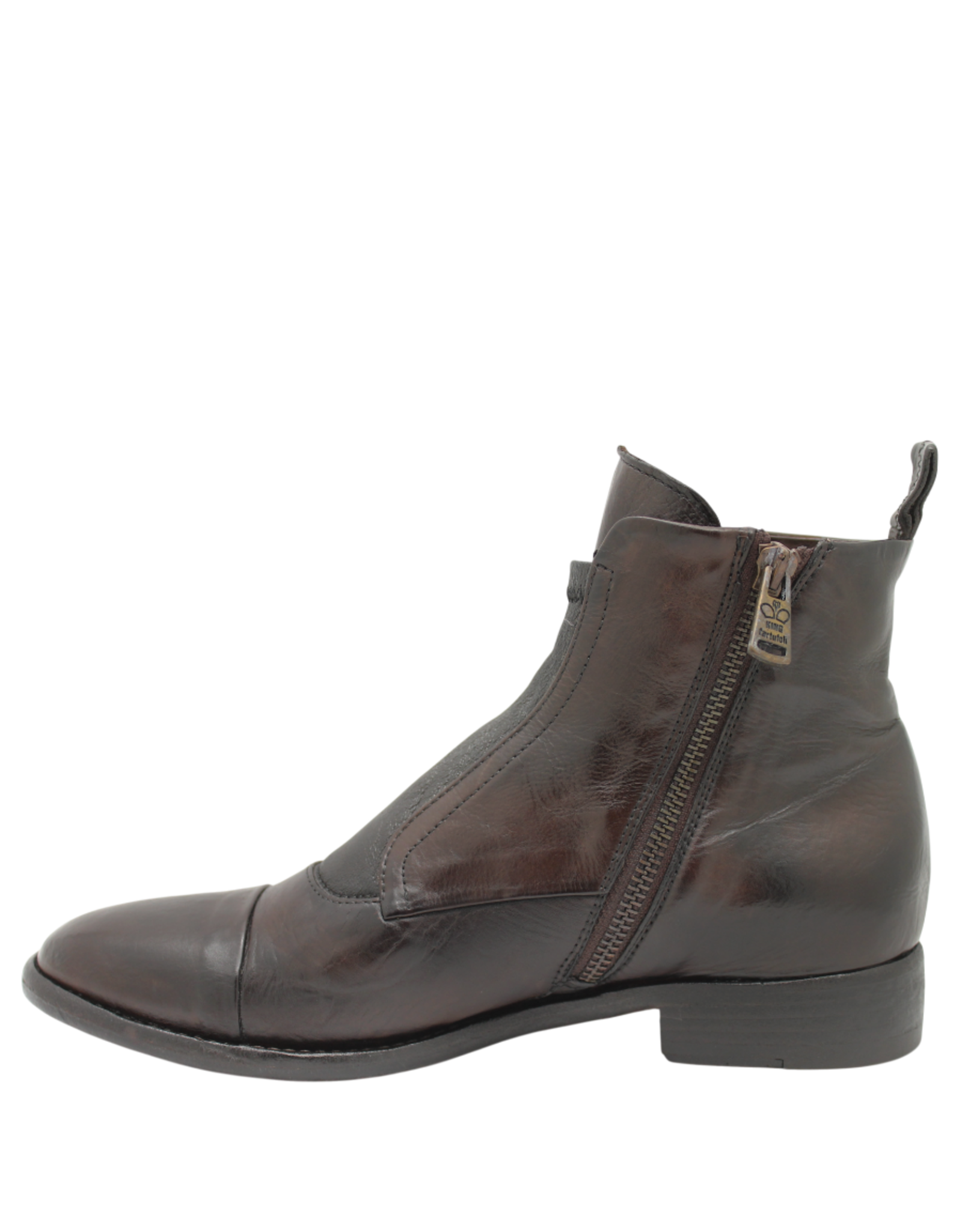 King King K2 Brown Flat Ankle Boot With Nappa Stretch 5544