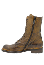 LeMargo LeMargo LE5C Walnut Lace-Up Flat Boot Tali