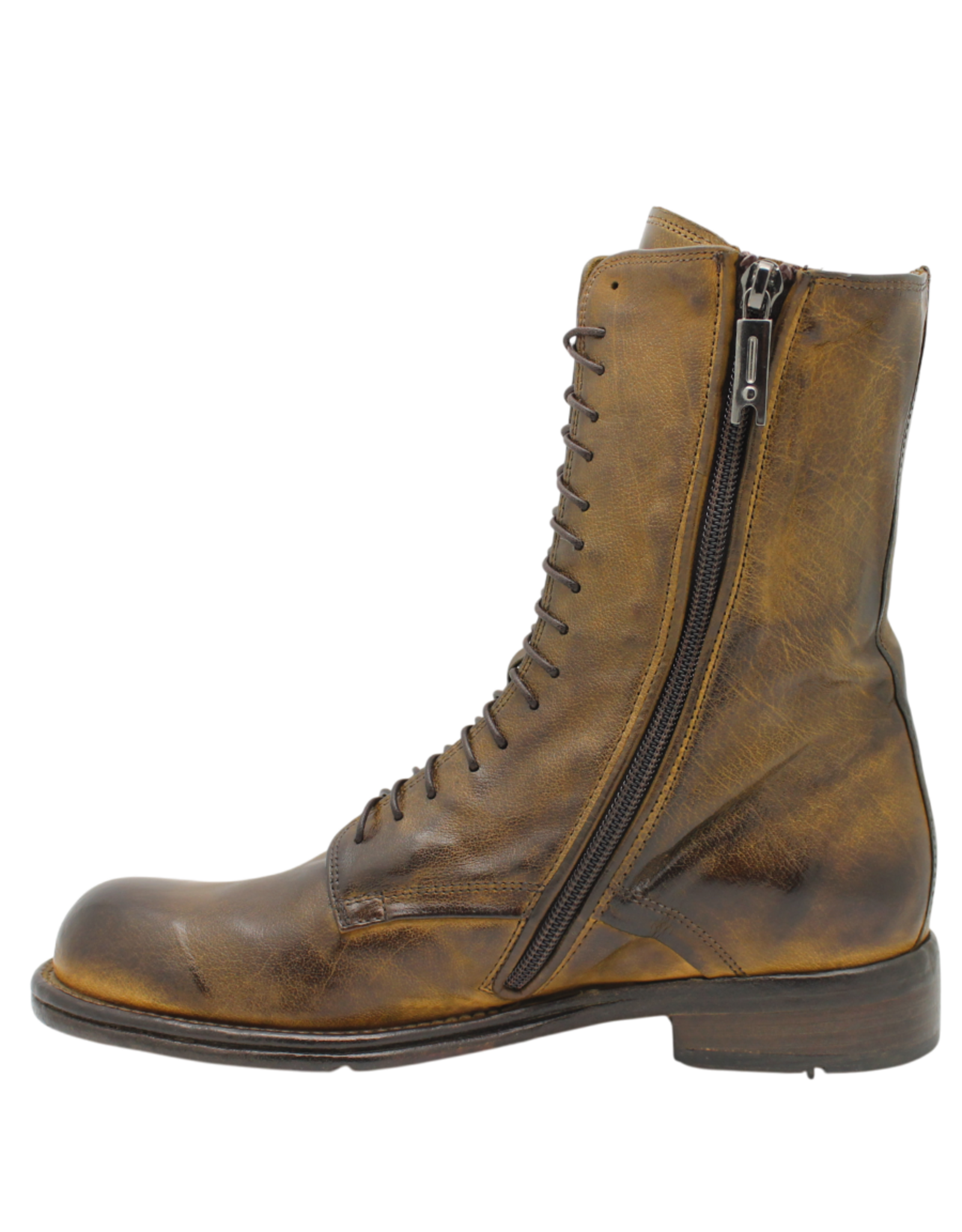 LeMargo LeMargo LE5C Walnut Lace-Up Flat Boot Tali