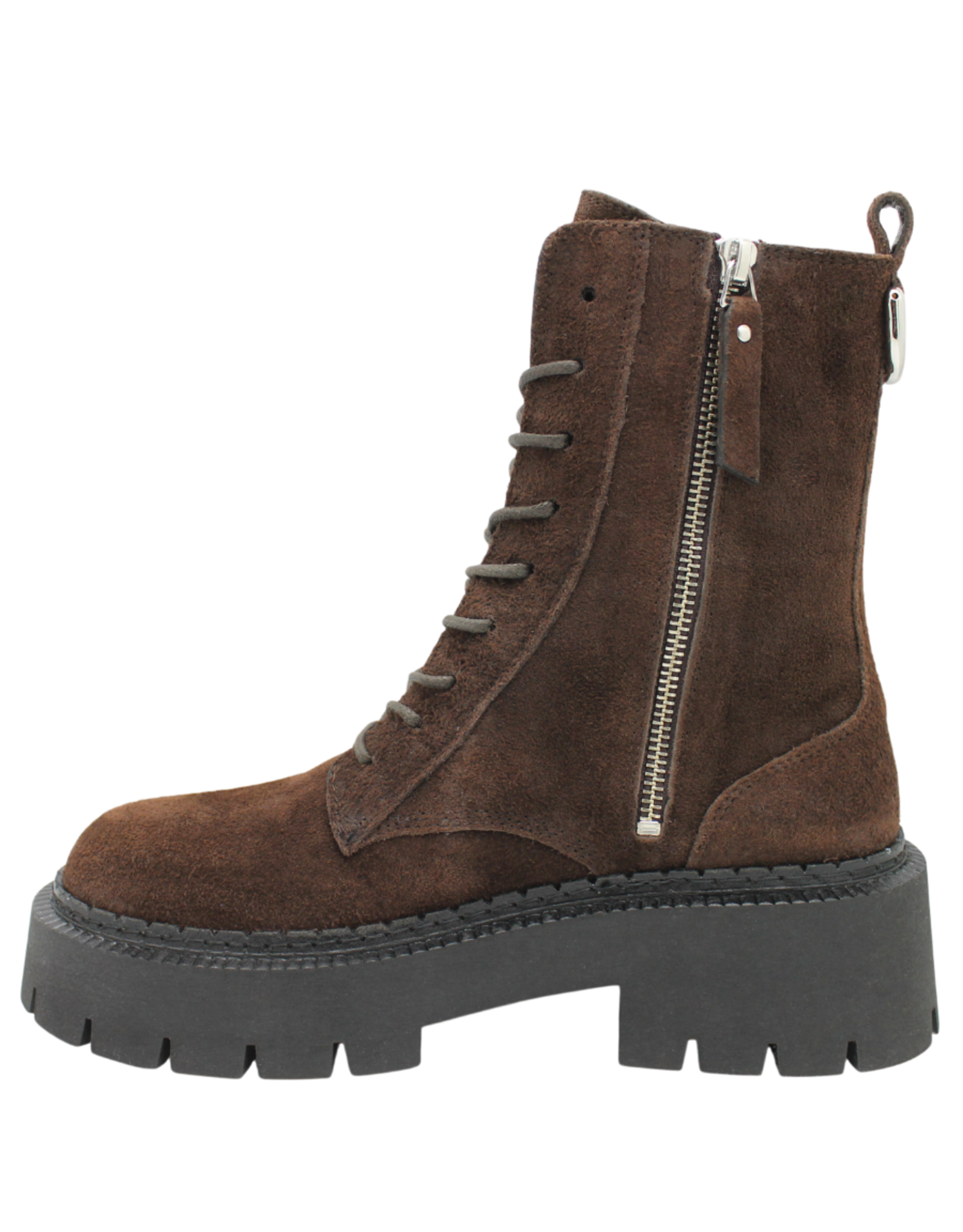 VicMatie VicMatie VM1A Brown Suede Lace-Up Mid Calf 4400