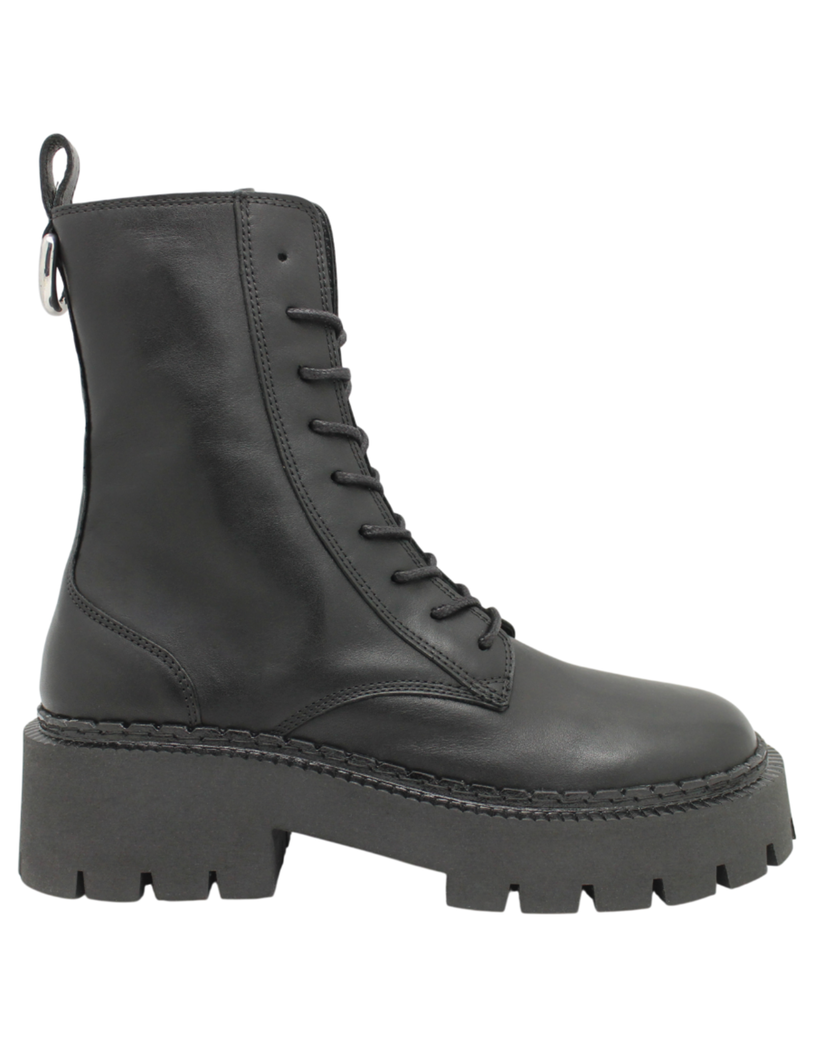 VicMatie Vicmatie VM1B Black Mid-Calf Lace-Up Boot 4405