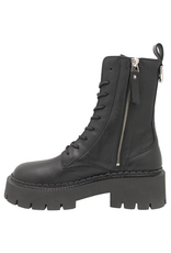 VicMatie Vicmatie VM1B Black Mid-Calf Lace-Up Boot 4405