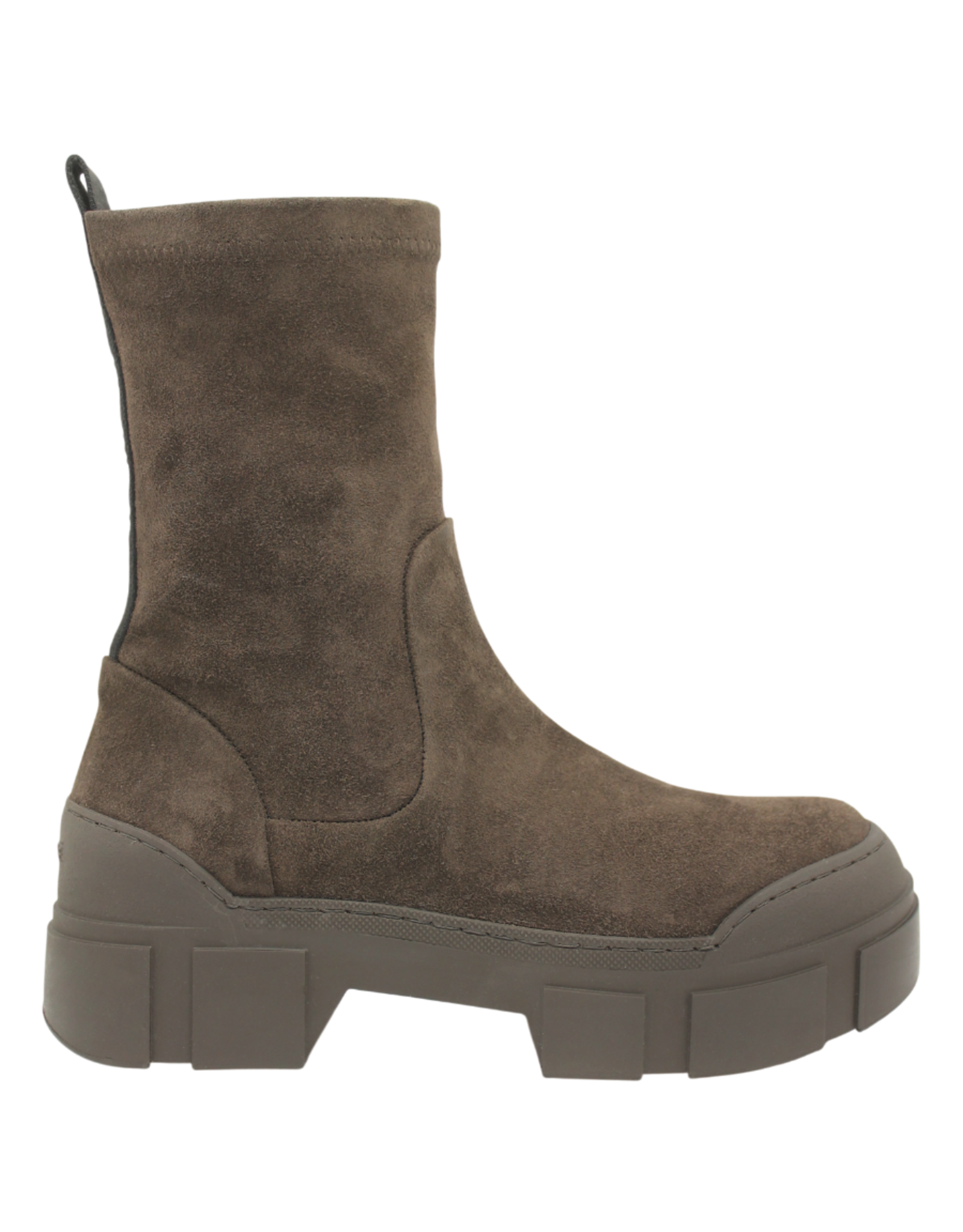 VicMatie VicMatie VM1D Brown Stretch Suede Rubber Sole With Raised Lug Sole 4010