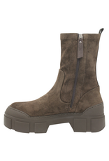VicMatie VicMatie VM1D Brown Stretch Suede Rubber Sole With Raised Lug Sole 4010