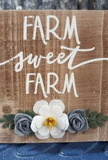 Primitives By Kathy Box Sign "Farm Sweet Farm"