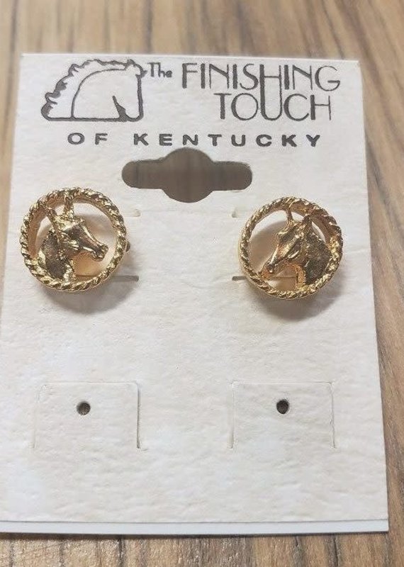 The Finishing Touch Of Kentucky Horse Head in Rope Earring