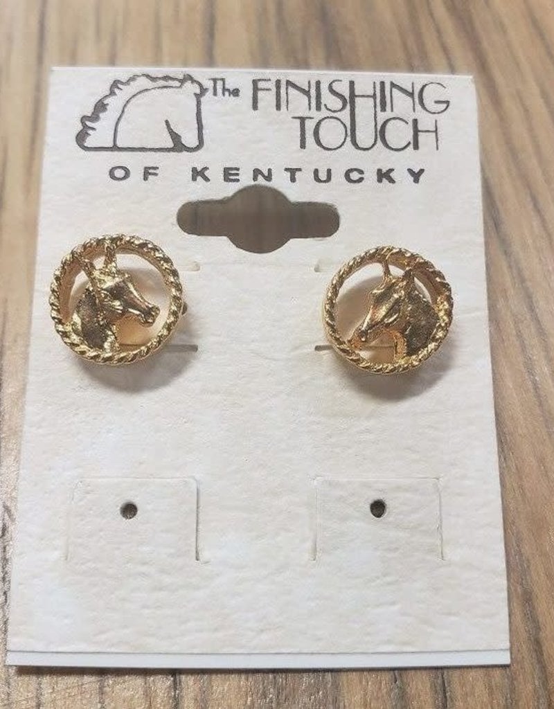 The Finishing Touch Of Kentucky Horse Head in Rope Earring