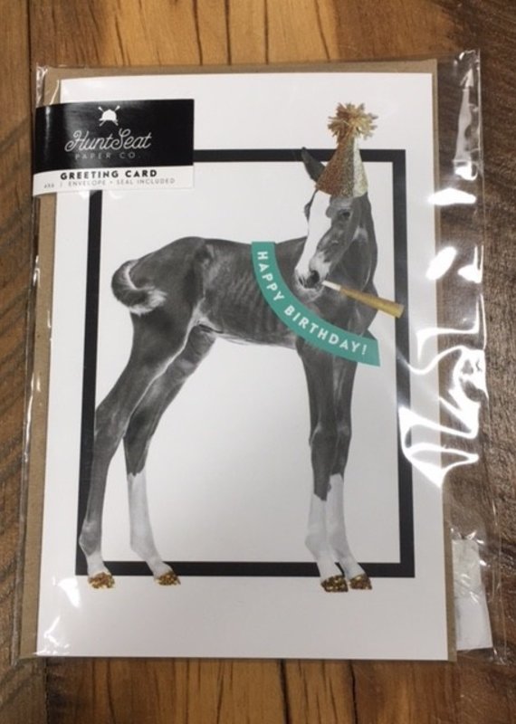 Hunt Seat Paper Co. Hunt Seat Paper Co Party Hat Foal Happy Birthday Card