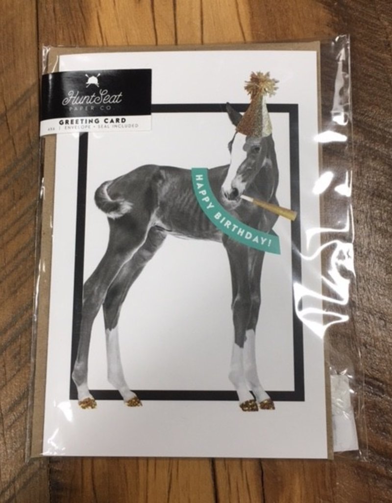 Hunt Seat Paper Co. Hunt Seat Paper Co Party Hat Foal Happy Birthday Card