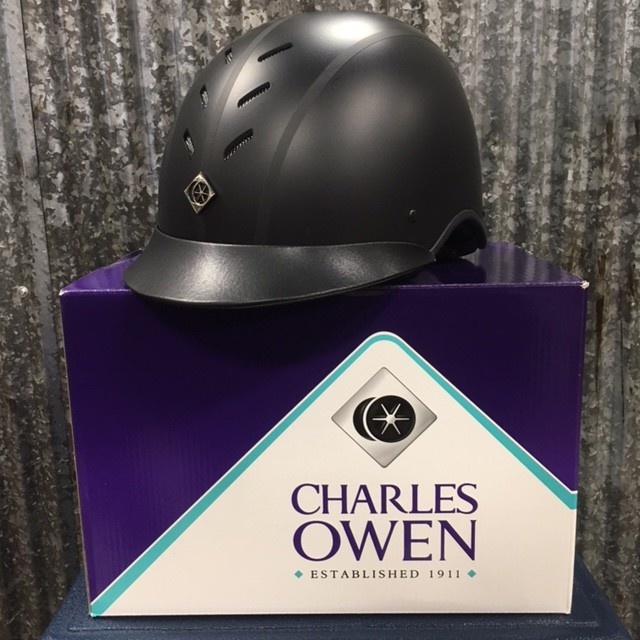 Charles Owen Black MYPS Helmet Franklin Saddlery