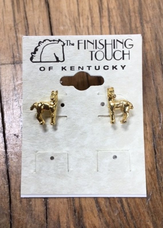 The Finishing Touch Of Kentucky Foal Gold Earrings
