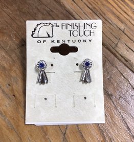 The Finishing Touch Of Kentucky Blue Ribbon Silver Earrings