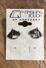 The Finishing Touch Of Kentucky Horse with Bridle Silver Earrings