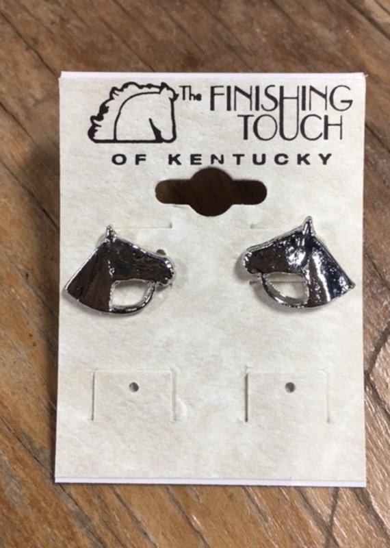 The Finishing Touch Of Kentucky Horse with Bridle Silver Earrings