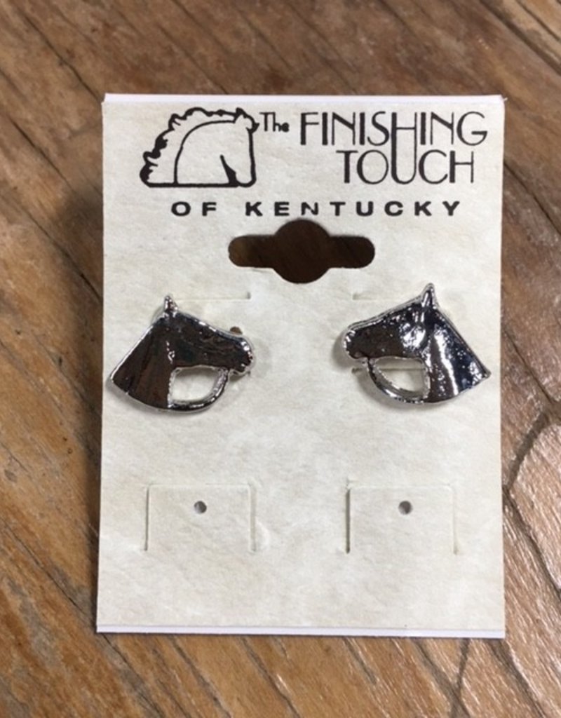 The Finishing Touch Of Kentucky Horse with Bridle Silver Earrings