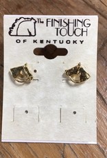 The Finishing Touch Of Kentucky Small Horse Head with Bridle Earrings