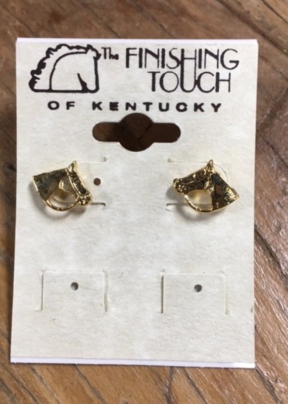 The Finishing Touch Of Kentucky Small Horse Head with Bridle Earrings