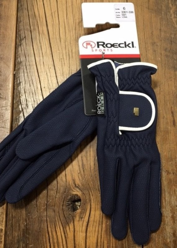 Roeckl Roeckl Lona Navy With White Trim Gloves