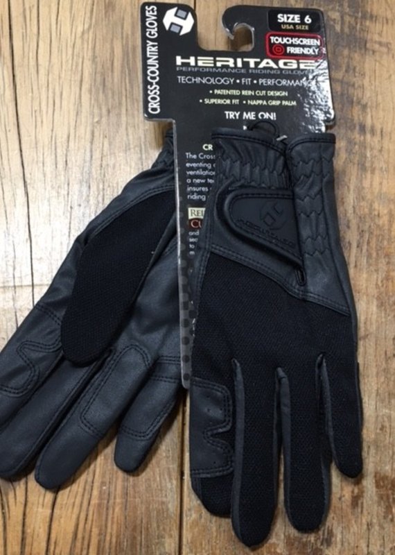 Heritage Gloves Heritage Cross Country Black Gloves