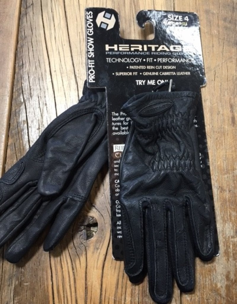 Heritage Gloves Heritage Youth Pro-Fit Black Show Gloves