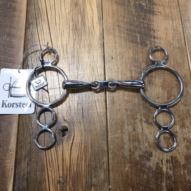 Gag Hollandais Articulé Trois Anneaux Korsteel – Taille 5″ – Métal – Occasion