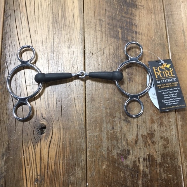 Eco Pure 2 Ring Rubber Jointed Gag Bits - Franklin Saddlery