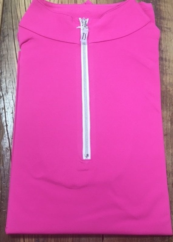 The Tailored Sportsman The Tailored Sportsman Ladies Icefil Short Sleeve Barbie Pink/ Silver White