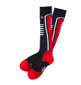 Ariat Women's AriatTek Slimline Performace Socks Navy/ Red