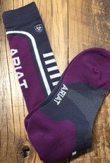 Ariat Women's AriatTek Slimline Performance Socks Gray/ Violet