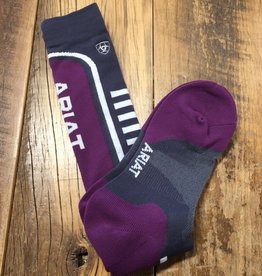 Ariat Women's AriatTek Slimline Performance Socks Gray/ Violet