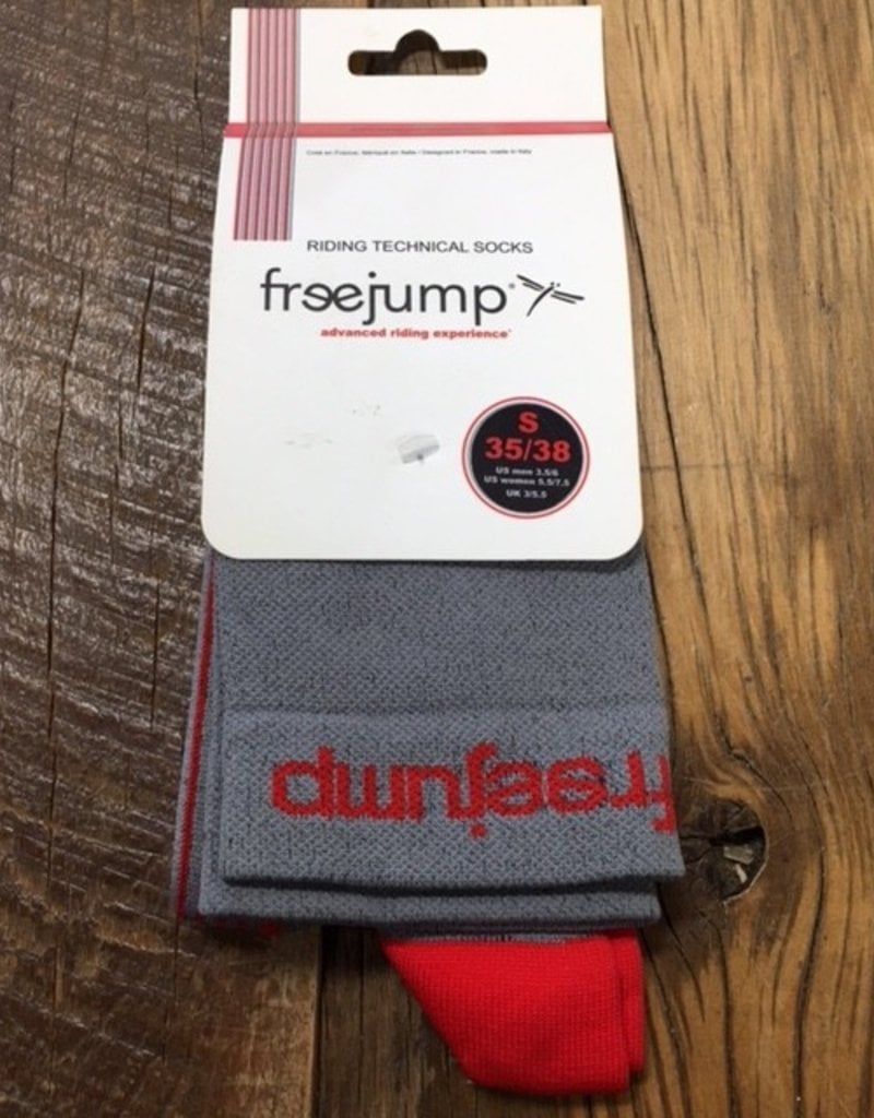 Free Jump Riding Technical Socks Gray/ Red