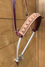 Martin  Saddlery Martin Saddlery Rope Border Copper Parachute Dot Noseband