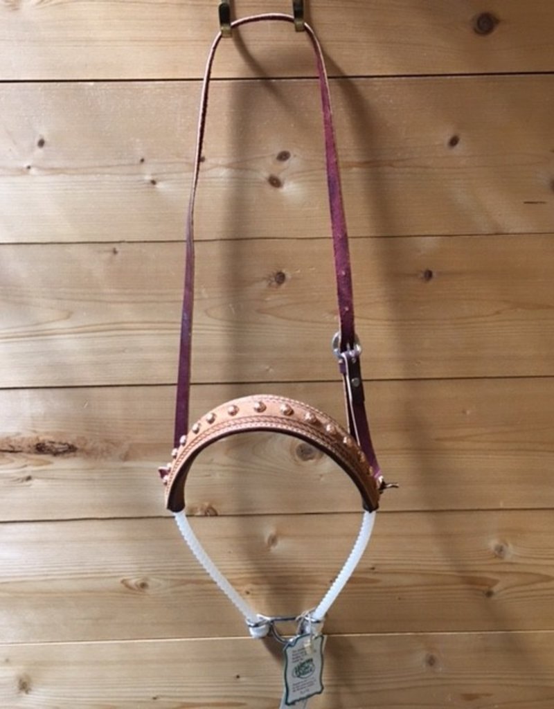 Martin  Saddlery Martin Saddlery Rope Border Copper Parachute Dot Noseband