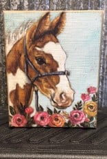 Primitives By Kathy Box Sign 'Floral Foal'