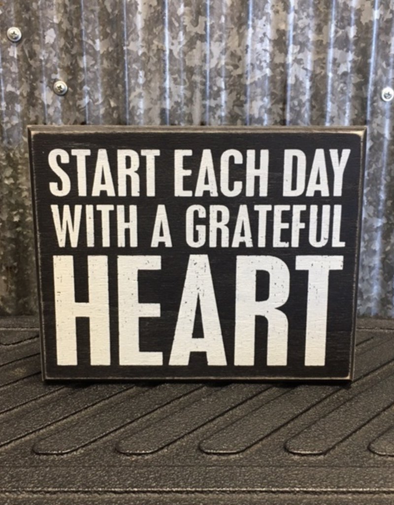 Primitives By Kathy Box Sign 'Grateful Heart'