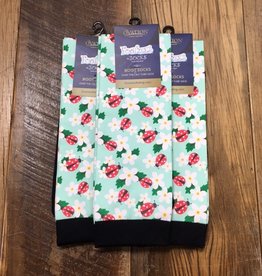 Ovation Ovation Footzees Boot Socks Ladybug